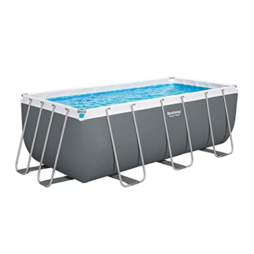 Bestway Piscina Desmontable Tubular Power Steel 412X201X122 Cm, Gris Oscuro