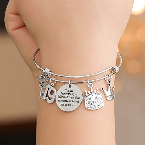Image of Silver /14k Gold Plated Birthday Bracelet, Natural Healing Crystal Bracelet Gifts for Her Birthday for Daughter Granddaughter Friends Mom Grandma Sister