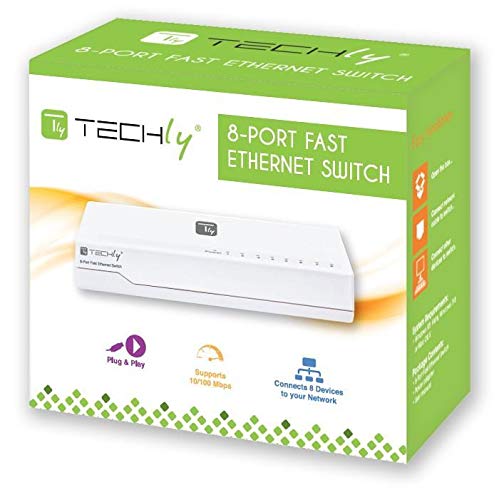 Techly 020522 Switch Hub 10/100 Mbps Fast Ethernet...
