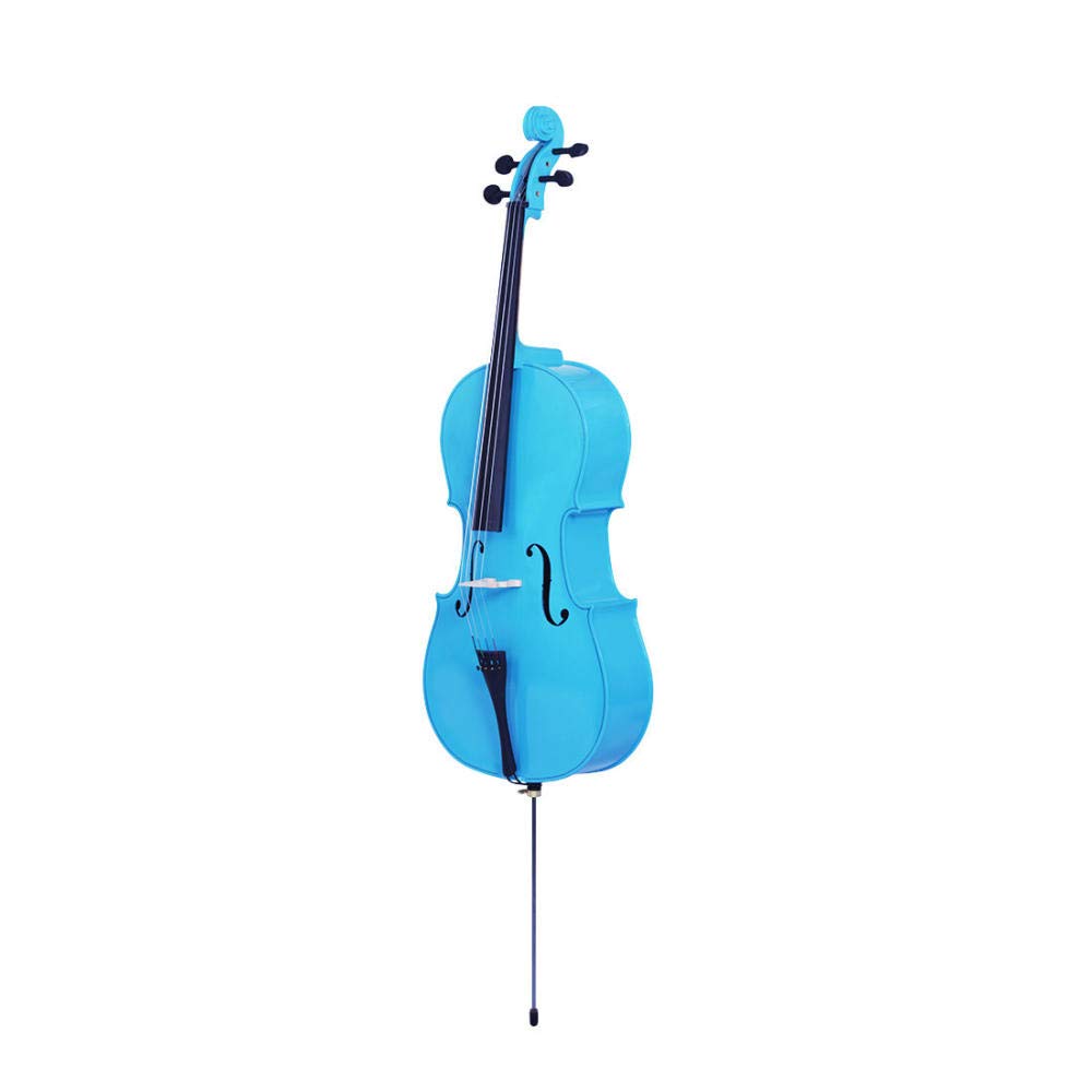 4/4 violonchelo azul práctica para principiantes violonchelo de madera sólida instrumento de cuerda