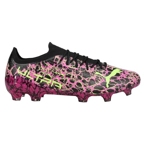 PUMA Mens Ultra 1.3 Firm GroundArtificial Ground Soccer Cleats Cleated, Firm Ground, Soft Ground - Black, Pink