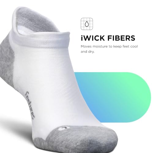 Image of Feetures Elite Max Cushion No Show Tab - Running Socks for Men & Women, Athletic Compression Socks, Moisture Wicking