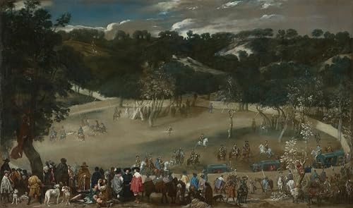 Impression d'art Iv Hunting Wild Boar Velazquez sur toile premium en tissu 60x90cm