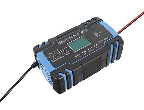 MalaTEC acculader 12V/24V - 6 Ah/150 Ah - Druppellader - Acculader voor Auto Motor Scooter Brommer Camper Vrachtwagen Truck