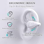 Wireless Earbuds,Wireless Open Ear Sport Headphones,Clip On Bluetooth Earbuds for Android iOS Samsung,Air Conduction Headphones,Earring Bluetooth 5.3 Headset for Cycling,Workout,Running,Driving