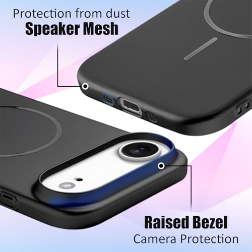 Image of AIBEX Ultra-Thin Mag-Saf Back Cover Case Compatible with iPhone 17 AIR| Slim Fit Scratch-Resistant Matte | Magnetic Wireless Charging | Microfibre Lining | Camera Protection (PC Material) - Black