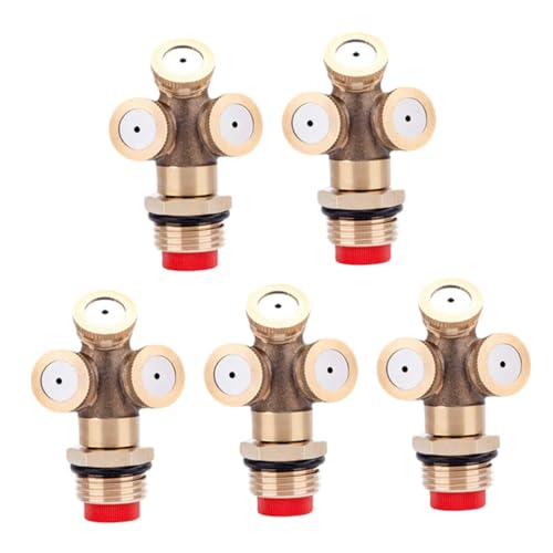 Gatuida 5 Piezas Boquilla pulverizadora spray jetnozzle purificación aire desodorizante nebulizacion boquilla de pulverización señor cabezas boquilla de riego equipo de riego latón Golden