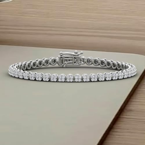 2 Carat Diamond Tennis Bracelet in 925 Silver - IGI Certified4