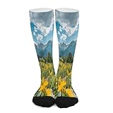 GHBNK Crew Athletic Socks Flowers And Green Plants Soft...