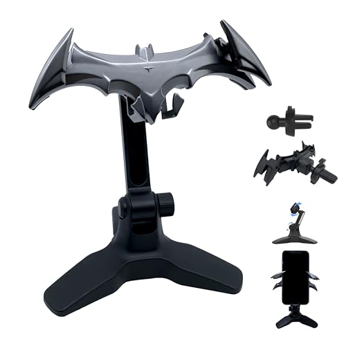 Bat Phone Stands Holder For Desk, Cell Phone Mount For Men Gifts Car Gift For Him Bat Accessories Decorations Collectibles for Room,Gravity Automatic Locking Hands Free Compatible With All Phone