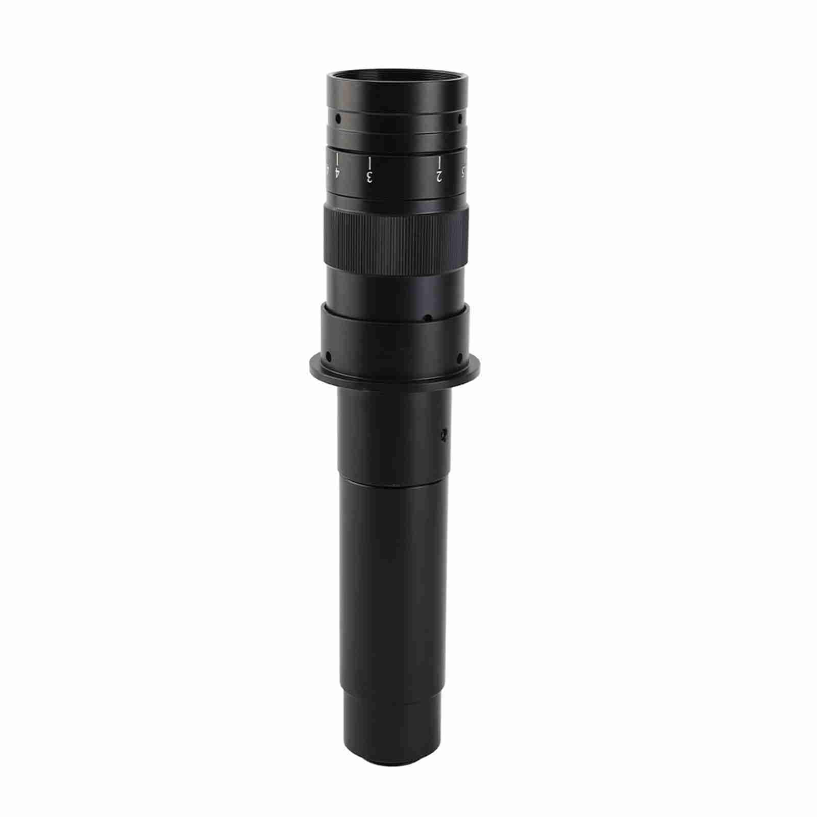 YWBL-WH Lente de Montura C Ajustable 300X para Cámara Microscópica, óptica de Zoom Industrial, Lente de 25 Mm con Aumento de 0,7X-4,5X para Aplicaciones de Alta Resistencia