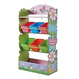Fantasy Fields - Magic Garden Kids' Toy Organizer with 6 Combo Bins and Extra Storage, Pink