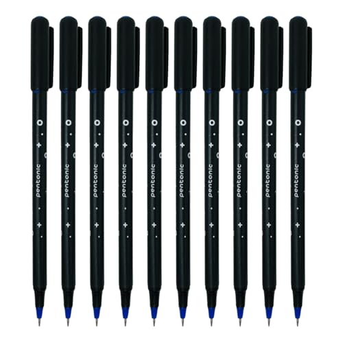 Image of Pentonic Cipher 0.5mm Ball Pen, Black Body Blue Ink (Set of 10 x 3)