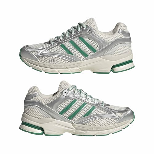 adidas Women's Spiritain 2000, Chalk White/Silver Metallic/Court Green, 8 by adidas - Used condition - Image 7