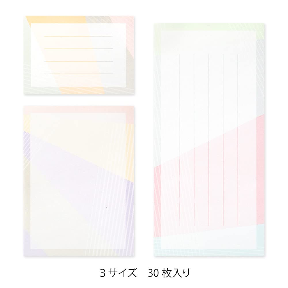 Amazon.co.jp: ミドリ 一筆箋 3サイズ カラーブロック柄 30枚