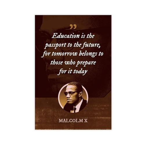 GDFSH Poster su tela del film Malcolm X, senza cornice,