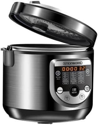 Bild 6 - 18in1 Multikocher Schongarer | 900 Watt | 5 Liter | Reiskocher | Dampfgarer | Speisewärmer | Sautierpfanne | Joghurtbereiter | Multi Kocher | Schnellkochtopf | Heißgarer | Garer