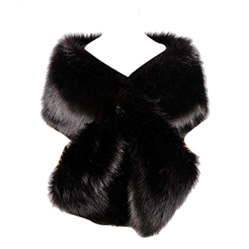 Women's Faux fur Shawl and Wrap Wedding Capes Winter Stole Scarves Shrug