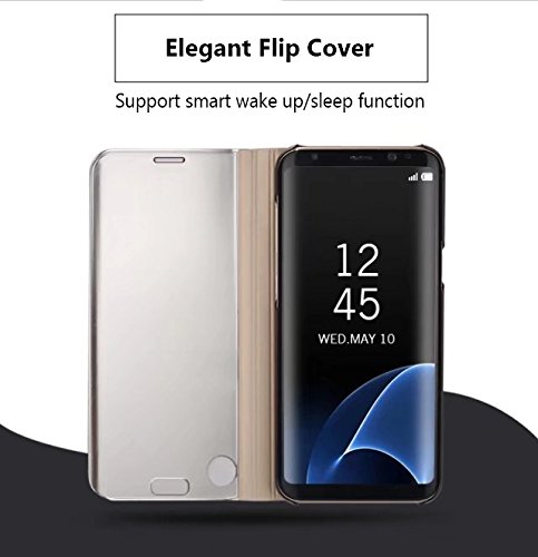 Shinetop For Samsung Galaxy Note 5 Mirror Case, Slim Fit Metal Electroplate Plating Smart Clear View Case Flip Folio Stand Pc Hard Cover 360 Degree Full Body Shockproof Protective Skin Cover #TOP4