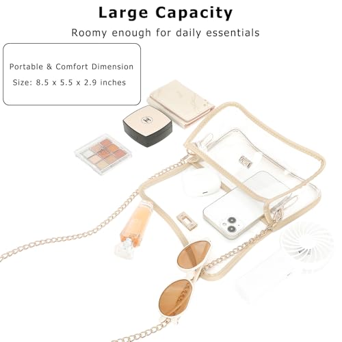 Image of YGR Clear Bag Stadium Event Concert Approved, Transparent Clear Crossbody Purse Shoulder Bag for Women