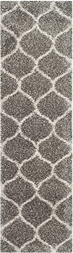 Image of Handwoven Microfibre 3D Rug for Living Room (Ivory & Grey Moroccan, 2 X 8 Feet (Runner), Microfibre)