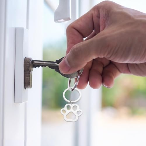 Pfotenabdruck-Anhänger aus Edelstahl – hohles Haustier-Klauenanhänger | Lustiger Tier-Schlüsselanhänger, Anhänger für die Schmuckherstellung für Armbänder, Halsketten,