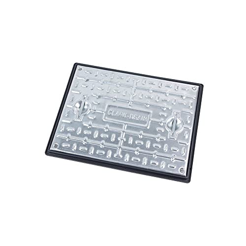 Crackadeal PC6BG3 5T Locking Galvanised Manhole Cover Galvanised Steel/Black 600 x 450 mm