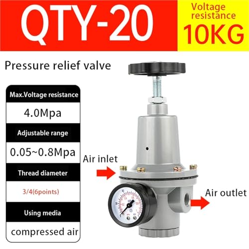Vanne de réduction de pression d'air pneumatique QTY-20 haute pression
