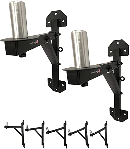 Cedarslink Pa Speaker Wall Mount Brackets - 2 Pro-Audio Stands Post Holder Dj Stage Aluminum Peg Mount! Over 200 Lb. Capacity! #TOP12