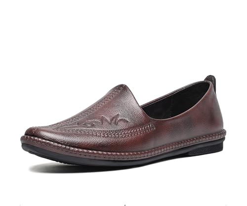 Image of LOUIS STITCH Men's Ethnic Slip On Embroided Mojaris | Stylish Nagra Juti for Men | Lightweight and Comfortable Stylish Embroided Jutis and Mojaris for Kurta Pajama | LSAXNGED