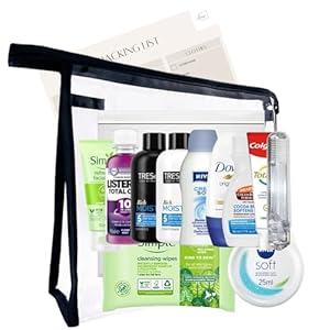 Travel Toiletries for Women, Essentials Travel Toiletries Set for Women, Mini Toiletries Set for Holiday, Hospital, Maternity, Mini Toiletries Airport Approved Liquids