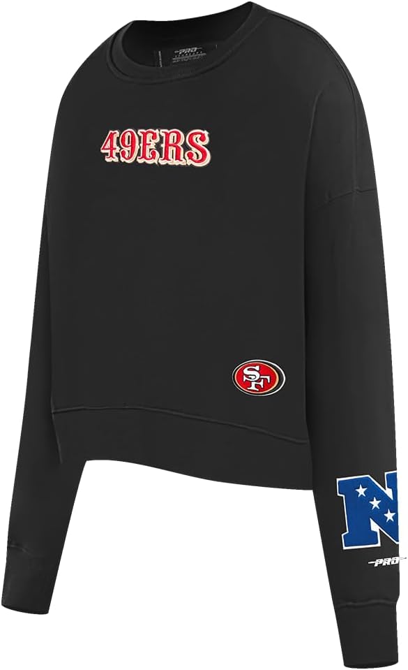 Pro Standard Womens NFL Wingspan Brushed Back French Terry Crewneck Sweatshirt - Image 3