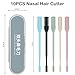 Kismiger 10-Pack Nose Hair Trimmer for Men,2-in-1 Nasal Hair Cutter Sticks Double Sided Nose Knife，Portable 360° Rotating Manual Nose Hair Cutter for Women and Men