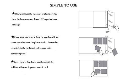 image for Pulaisen Photo Album Self Adhesive Scrapbook Album - Premium Leather C
