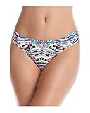 Kenneth Cole REACTION Women's Hot to Trot Tribal Sash Tab Bikini Bottom, Blue Hawaii, Large