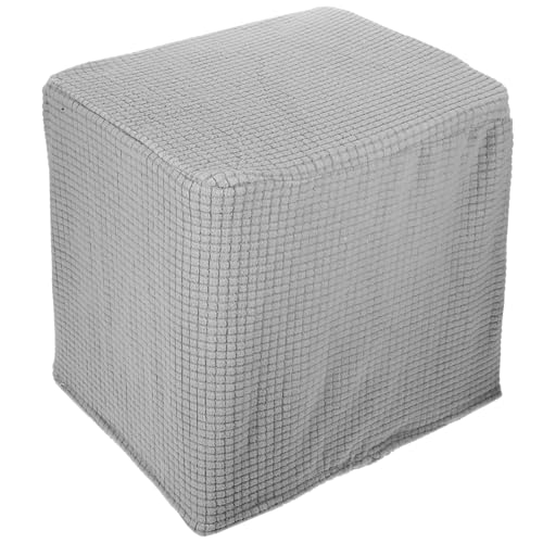 PATKAW Funda Elástica Cuadrada para Taburete Protector de Asiento Gris para Taburetes Bajos de Cocina y Comedor Lavable y Práctica para Uso Diario