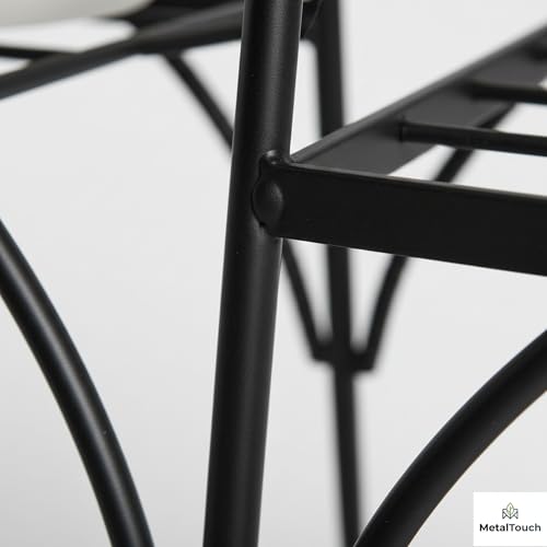 Image of MetalTouch Multi-Tiered Metal Flower Pot Stand - Indoor 6 Layer Tier Iron Plant Pot Display Plant Pot Holder Tall Plant Flower Shelf for Living Room Balcony Living room & Court Garden (A7 New Black)