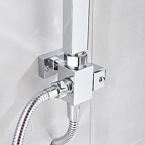 Robinets mélangeurs de douche haut de gamme avec tête à pluie murale - 3