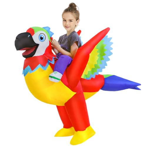 Disfraz Inflable de Loro para Niños 7-10 Años miniatura 1