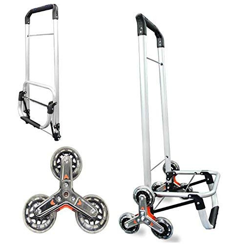 LDBDASA Aluminiumklettern-Treppen-Einkaufswagen Mit 6 Runden Klappwagen/Khaki – Bild 5