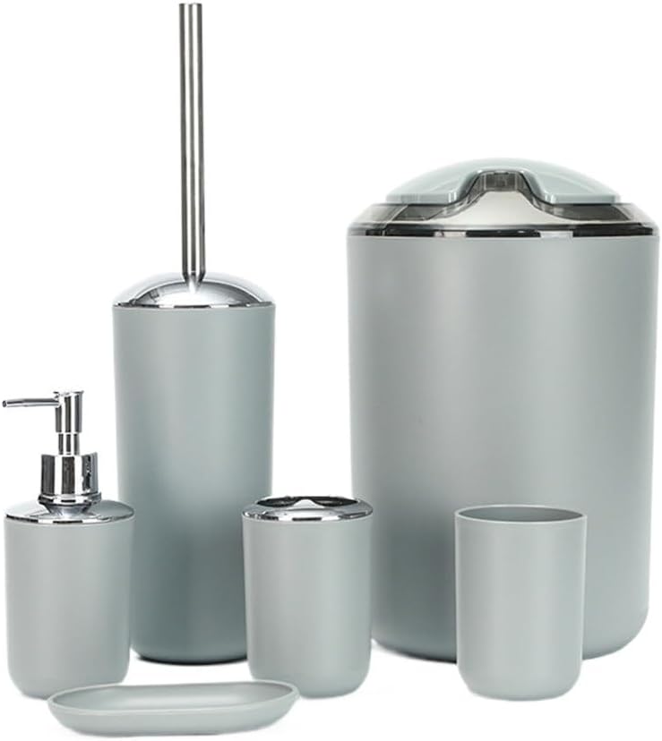 Plastic Bathroom Supplies Six-Piece Set Gargle Brush Teeth Rack Soap Box Storage