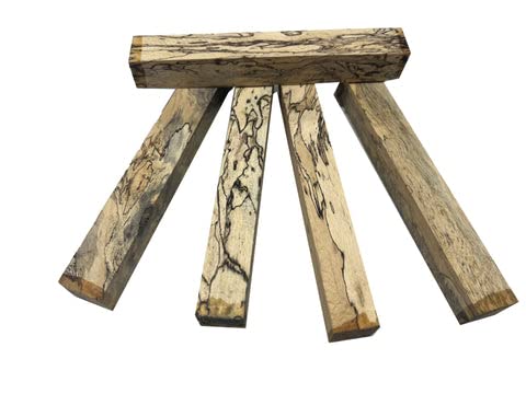 Exotic Wood Zone | Pack of 5- Spalted Tamarind Pen Blanks | 3/4 x 3/4 x 6