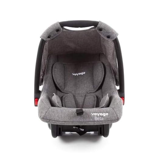 Voyage Bebê Conforto Infantil para Carro Beta, Cinto 3 Pontos, Capota Removível Grupo 0+ (Até 13kgs), Cinza Mescla