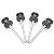 4 Pack 8MM Baby Gate Threaded Spindle Rod, Replacement Hardware Parts Kit for Pet & Dog Pressure Mounted Safety Gates - Extra Long Wall Mounting Accessories Screws Rods Adapter Bolts Black