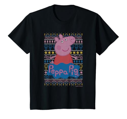 T-shirt Peppa Pig de Noël enfant vêtement pull moche coton fêtes hiver