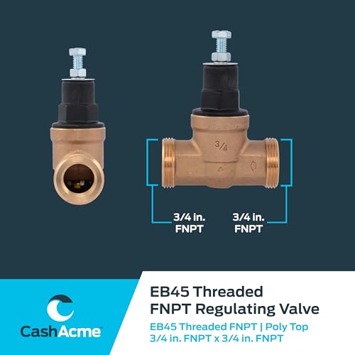 Cash Acme EB45 Pressure Regulating Valve, 3/4 Inch NPT Threaded, Poly Top, 60 PSI, PVA16P-DTH-60 by Cash Acme - Image 5
