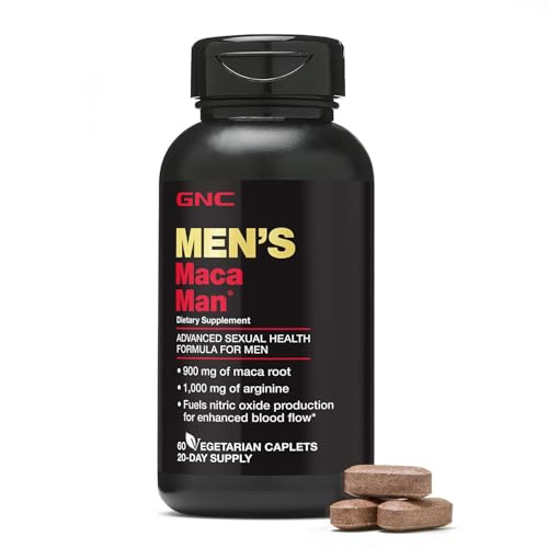 GNC Men's Maca Man, 60 Caplets, Fuels Nitric Oxide Production for Enhanced Blood Flow