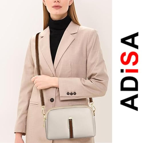 Image of ADISA Women's Girls Grains Cross Body Sling Messenger Bag (Sl8141-Bei, Beige)