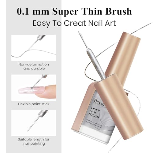 Esmalte de uñas cromado plateado 12ml secado rápido miniatura 4