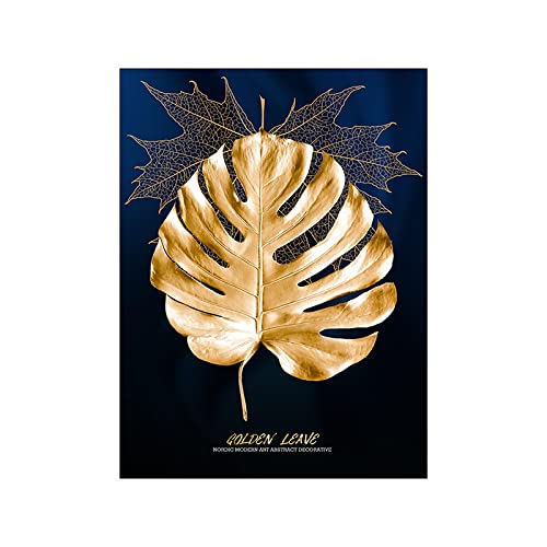Toile art abstrait feuilles d'or triptyque 20x30cm pour une decoration murale moderne